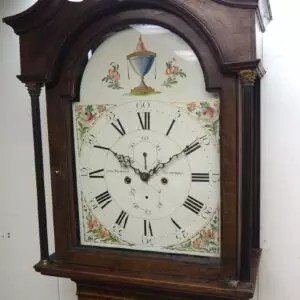 Solid Mahogany & Oak English Longcase Clock 1