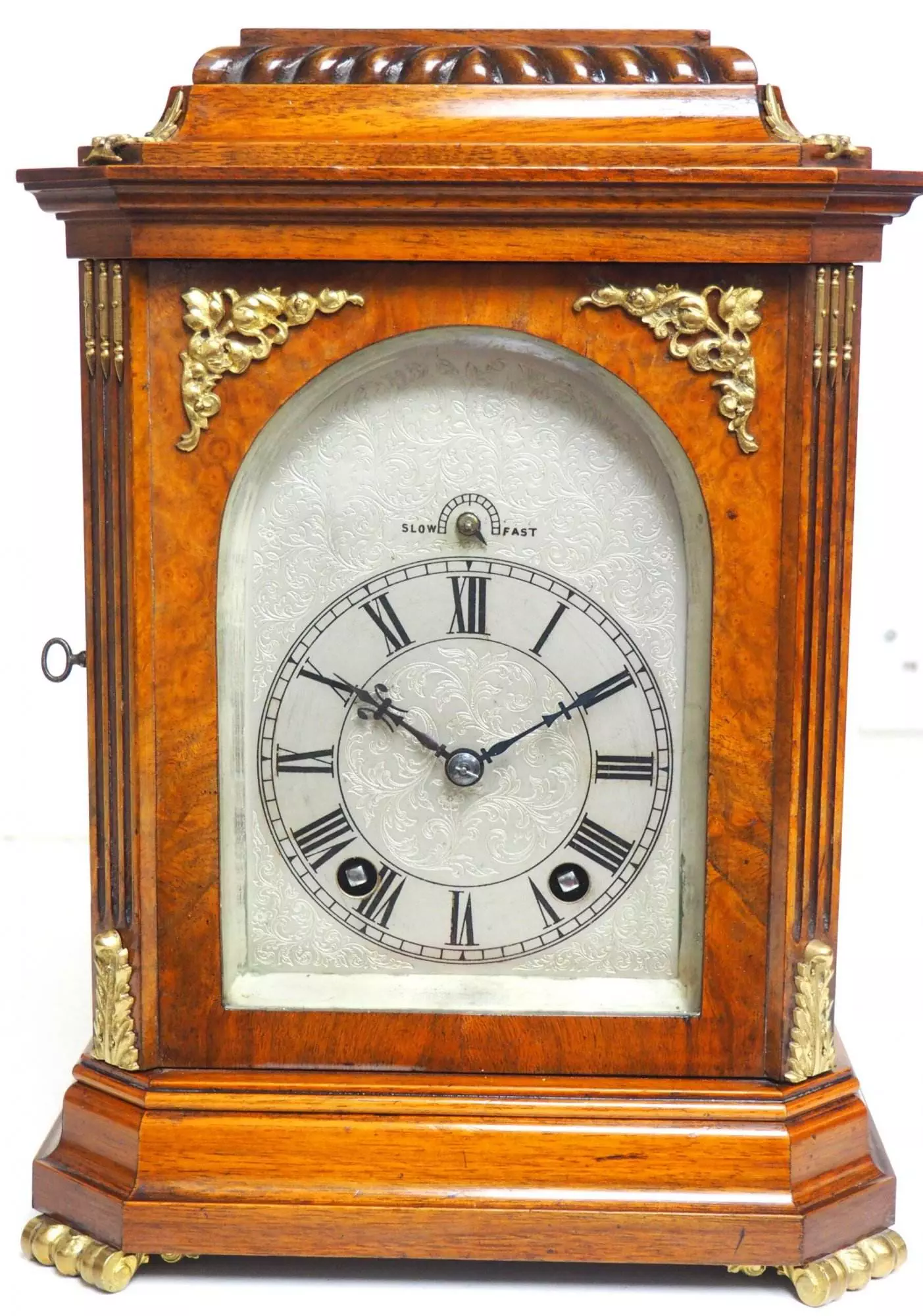 Burr Walnut Lenzkirch Bracket Clock