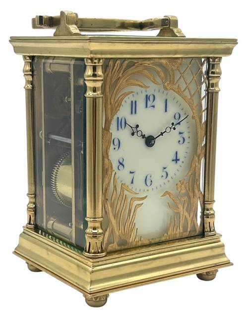 Superb Antique Victorian French 8 day gong striking Carriage clock– ca 1880 - Image 2