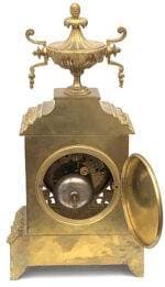 Bronze Ormolu Cubed Shaped Mantel Clock – 8 Day Striking Clock - Image 2