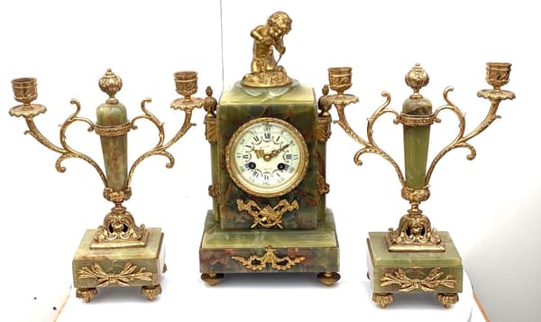 Green Marble Clock