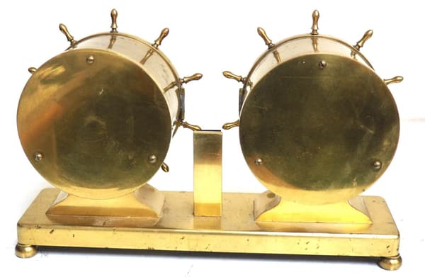 Waterbury Bulkhead Ships Barometer & Bulk head Clock