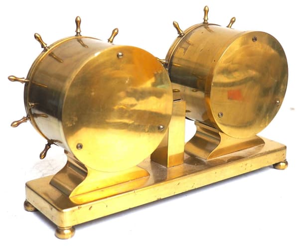 Waterbury Bulkhead Ships Barometer & Bulk head Clock