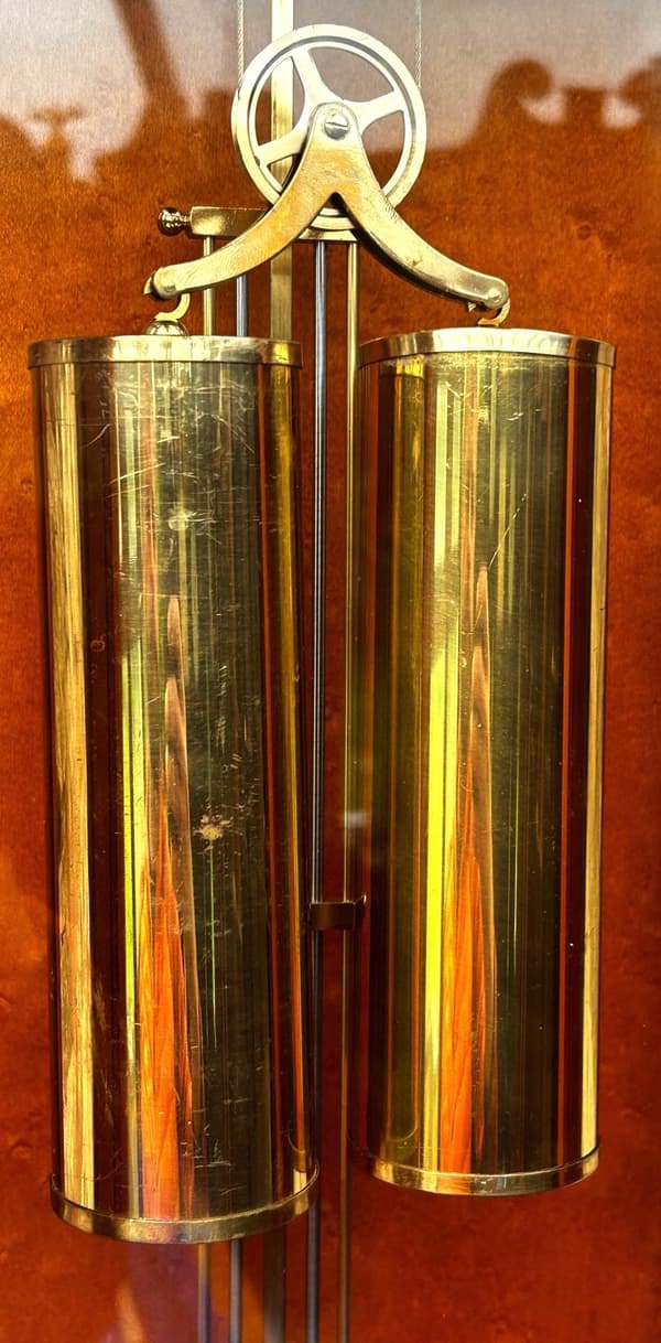 Vintage Blonde Mahogany Hermle & john Veinna wall clock – Westminster chime