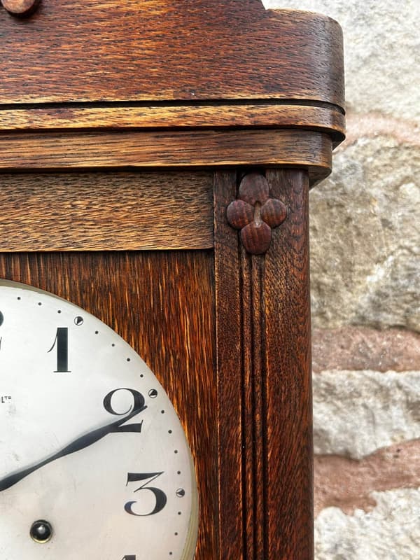 Edwardian Antique Striking Box Wall Clock Parsons Bristol