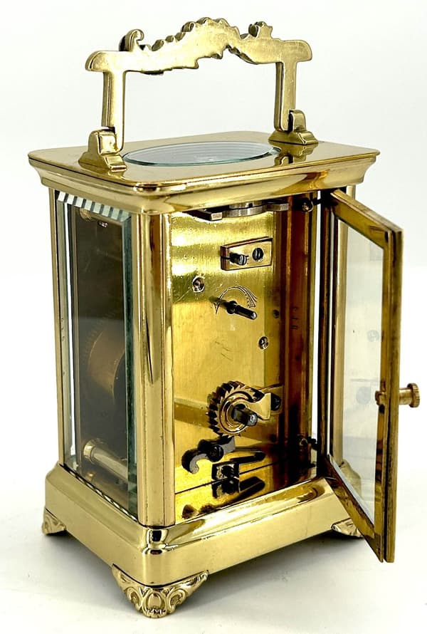 Beautiful Ornate Victorian Carriage Clock – French 8-Day Carriage Clock C1890 - Image 3