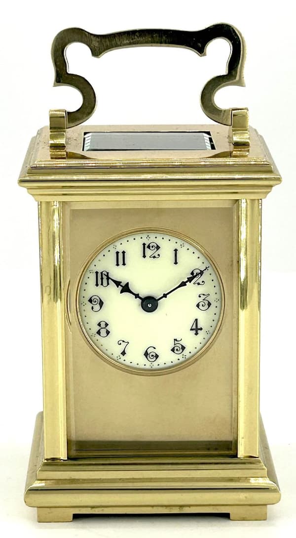 Lovely Antique Masked dial Carriage Clock – French 8-Day Carriage Clock C1900