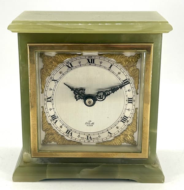 Stunning Green Onyx Case Elliot Mantel Clock