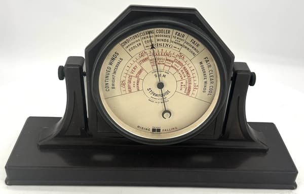 Extraordinary Art Deco Bakelite Desk Barometer – Ca1930 - Image 3