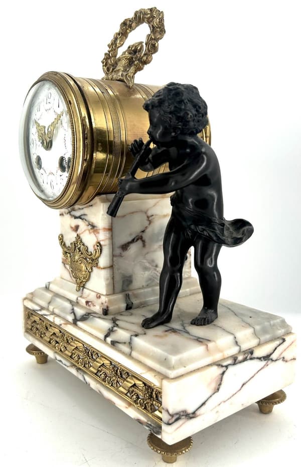 Fine Victorian French Figural Mantel Clock - ca 1890 - Image 4
