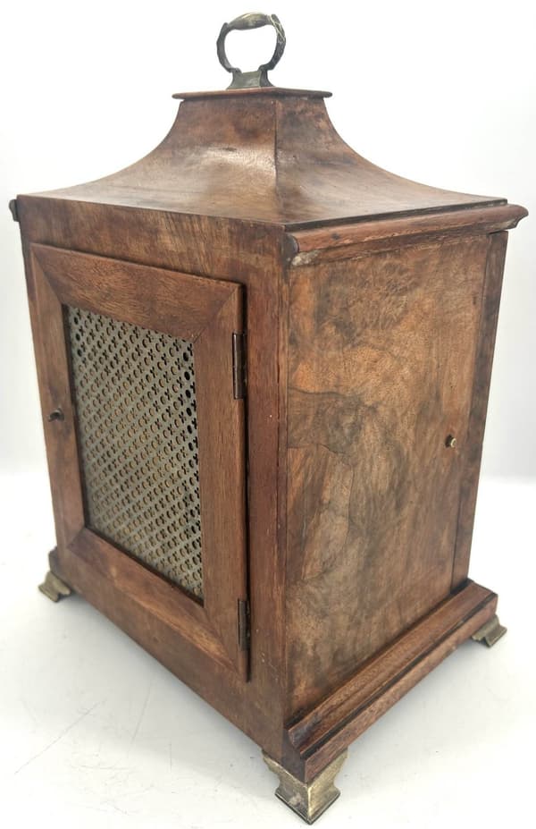Stunning Burr Walnut case Westminster chime Bracket Clock – ca1920 - Image 4