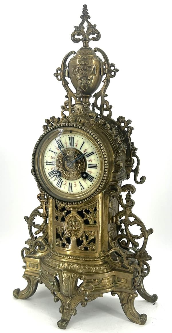 Fabulous French Victorian 8 day Mantel Clock, ca 1870.
