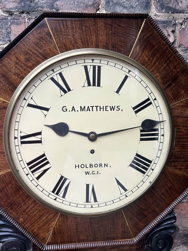 Fantastic single Fusee Wall Clock - ca 1880 - Image 3