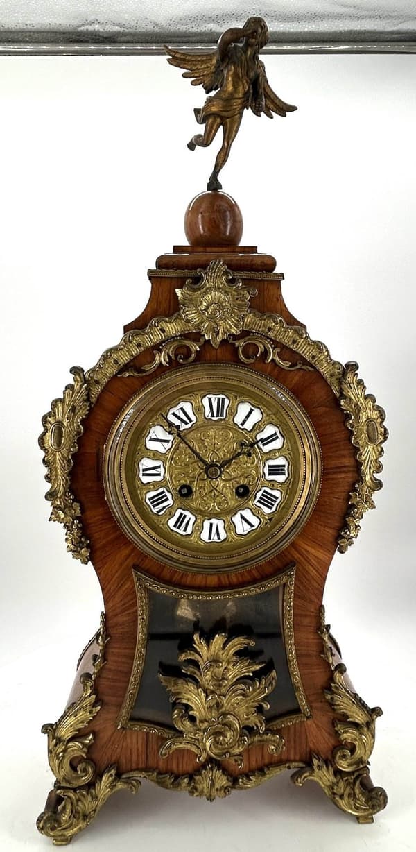 Lovely Kingwood Ormolu Boulle Mantel Clock – Ca 1850 - Image 2