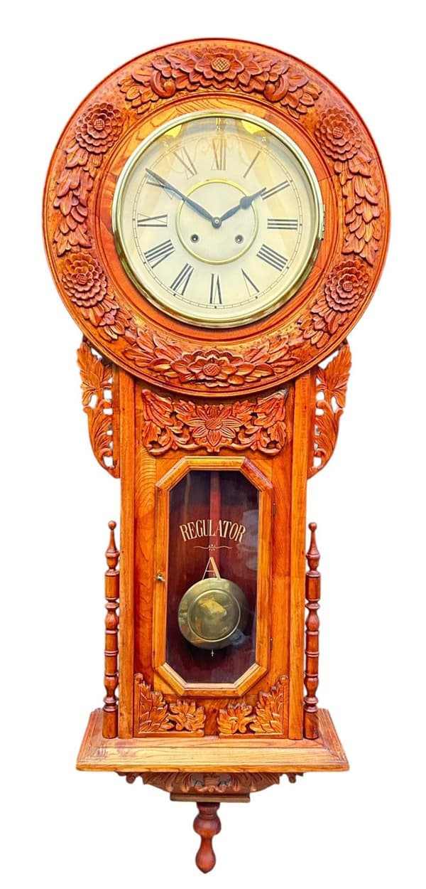 Wonderful American Ansonia Regulator Wall clock – ca1890 - Image 4
