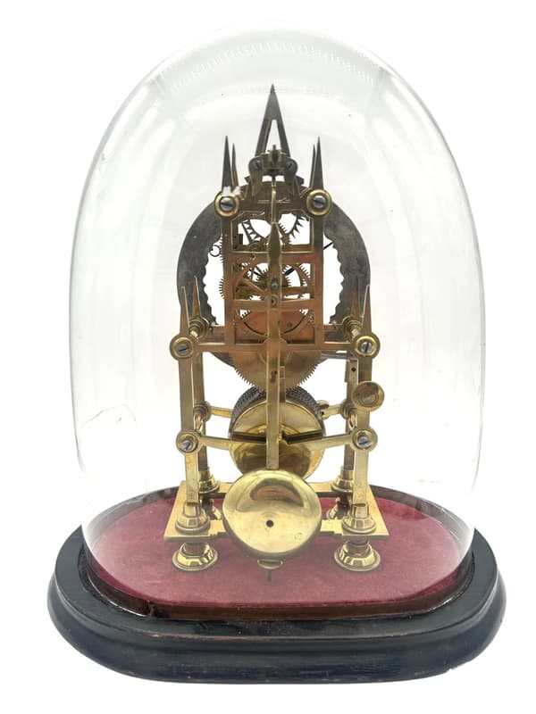 Wonderful Victorian 5 spoked chain driven fusee Mantel Clock - ca1860 - Image 3