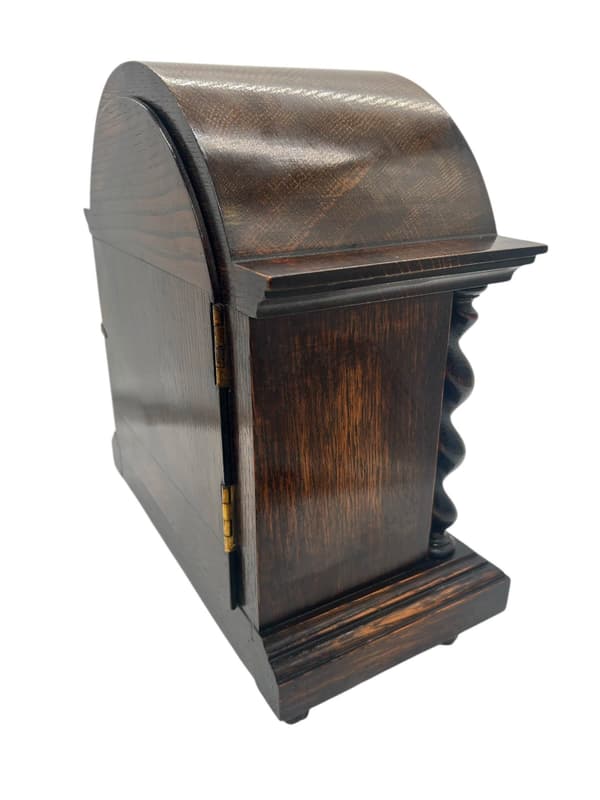 Lovely English Oak Case Astral Mantel Clock – 8 Day gong striking Clock - Image 4