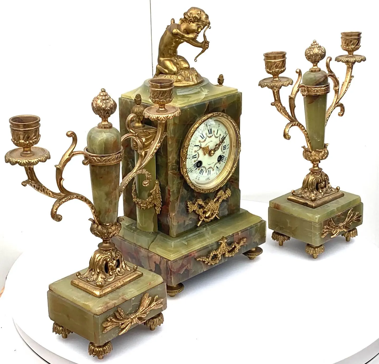 Green Marble Clock