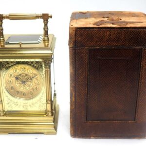 Hand Etched Carriage Clock 1