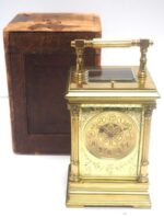 Hand Etched Carriage Clock 8