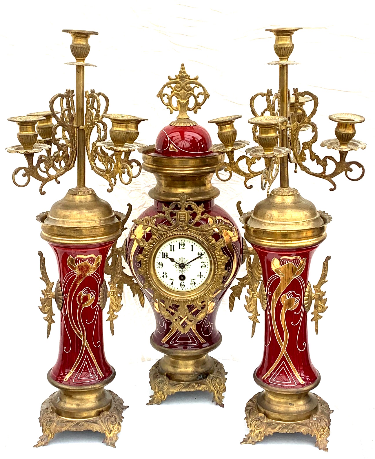 French Mantel Clock Set