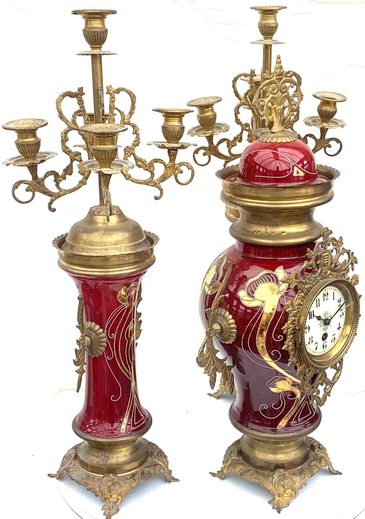 French Mantel Clock Set