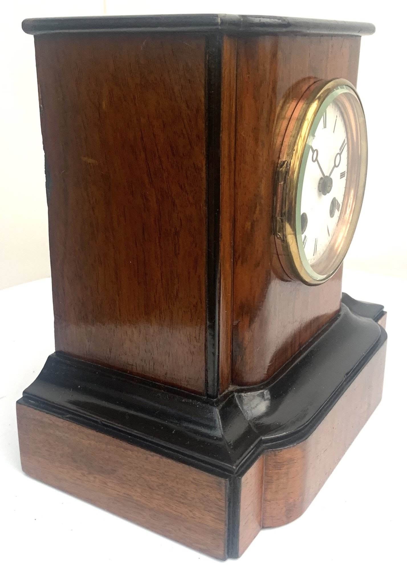 Walnut & Ebonised Bracket Clock