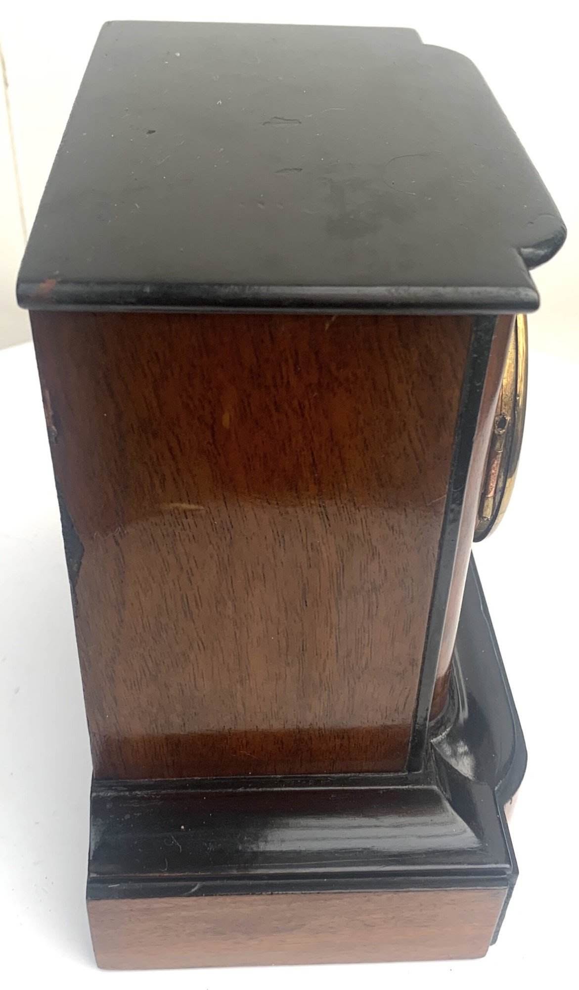 Walnut & Ebonised Bracket Clock