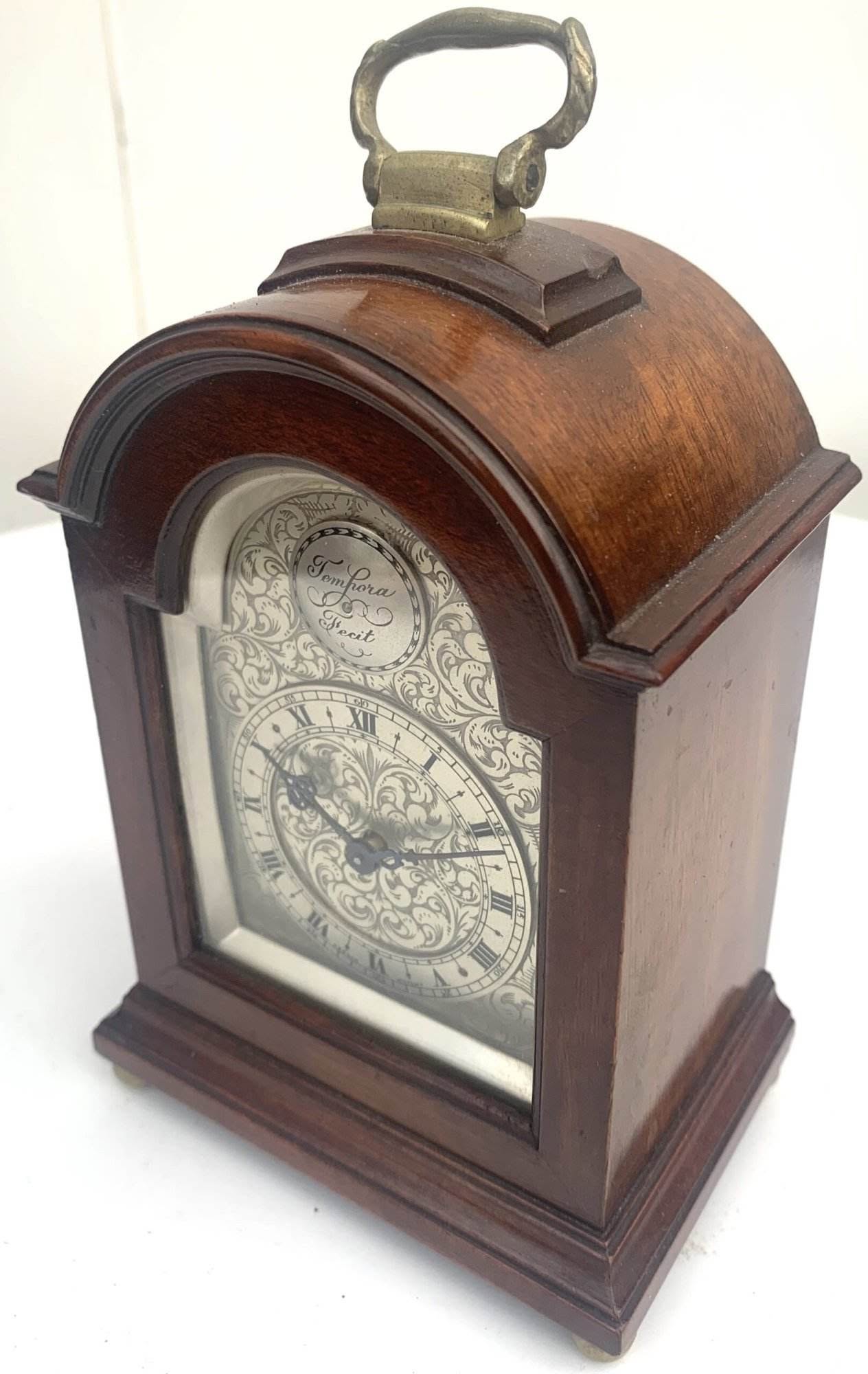 Mahogany Miniature Mantel Clock
