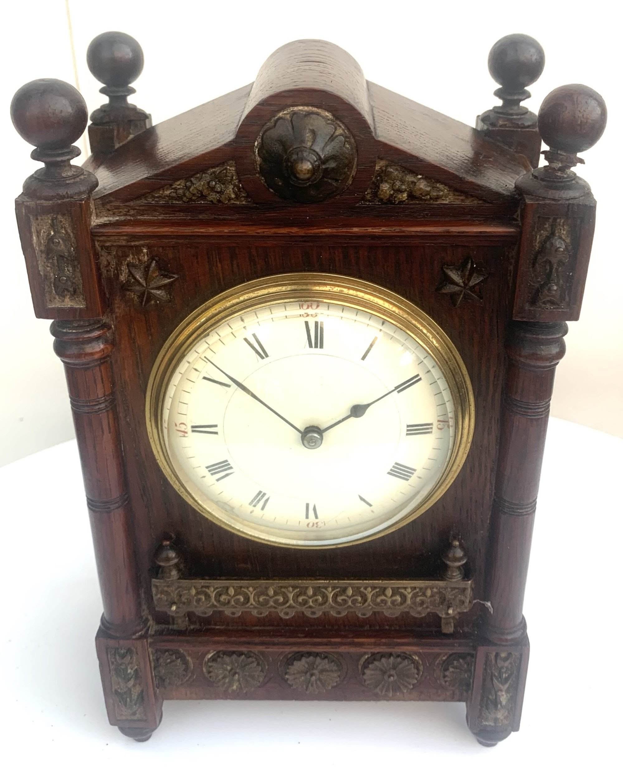 Oak Timepiece Mantel Clock