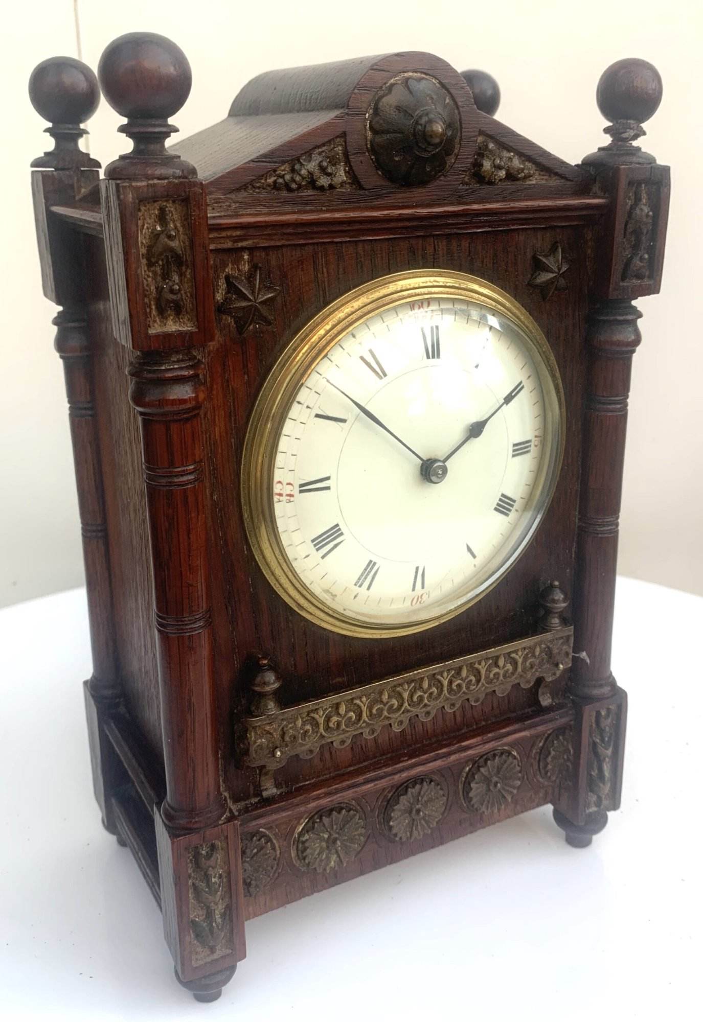 Oak Timepiece Mantel Clock
