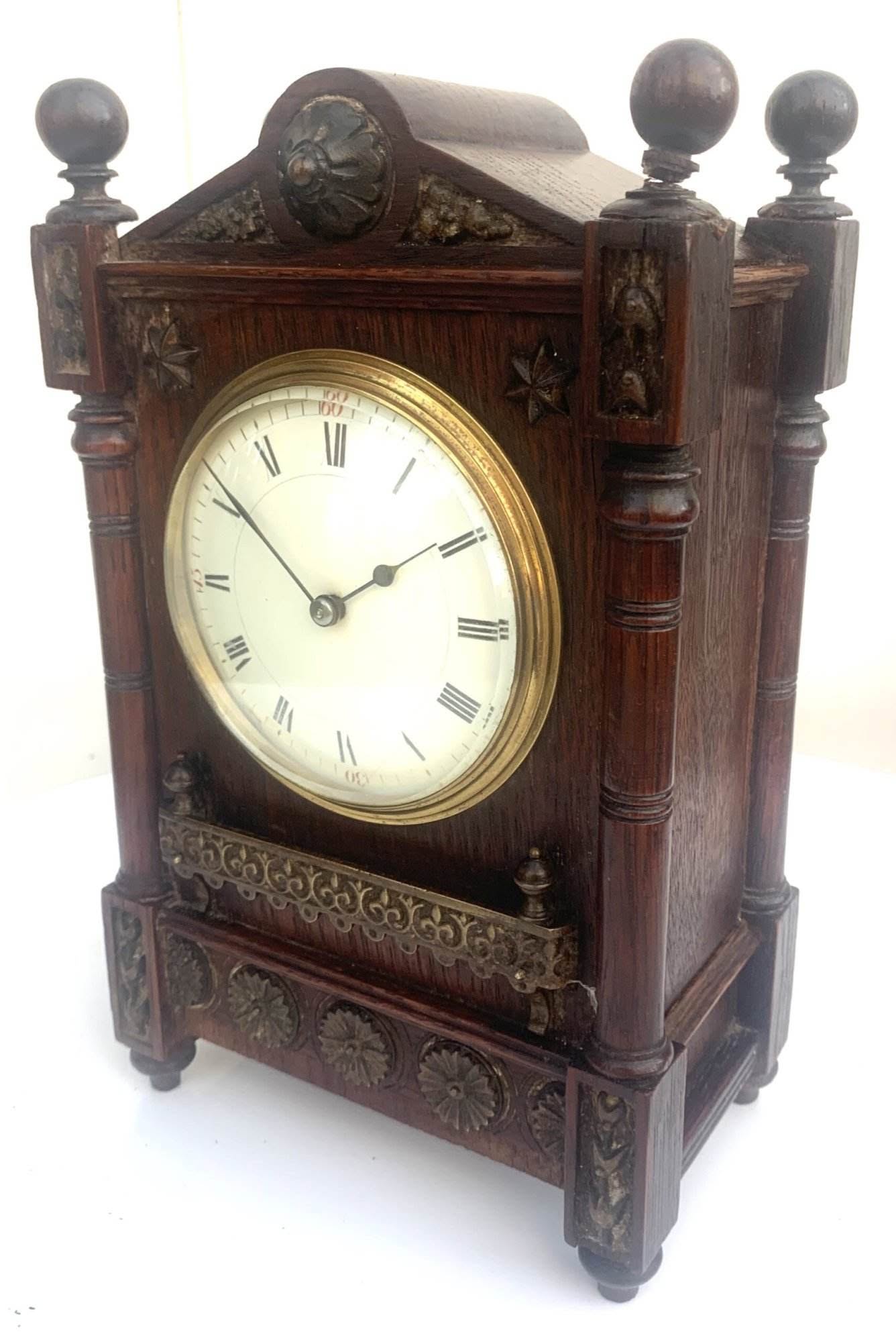 Oak Timepiece Mantel Clock
