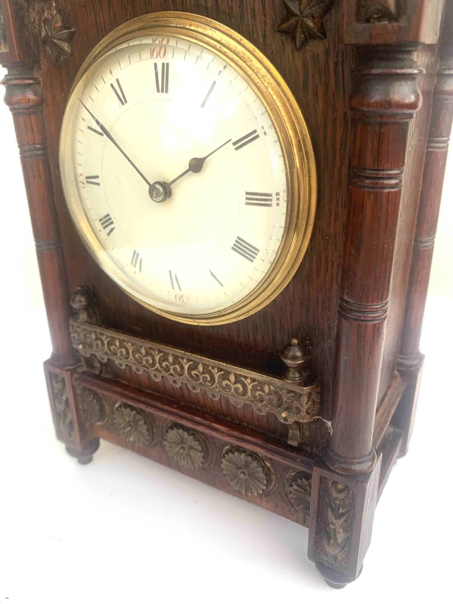 Oak Timepiece Mantel Clock
