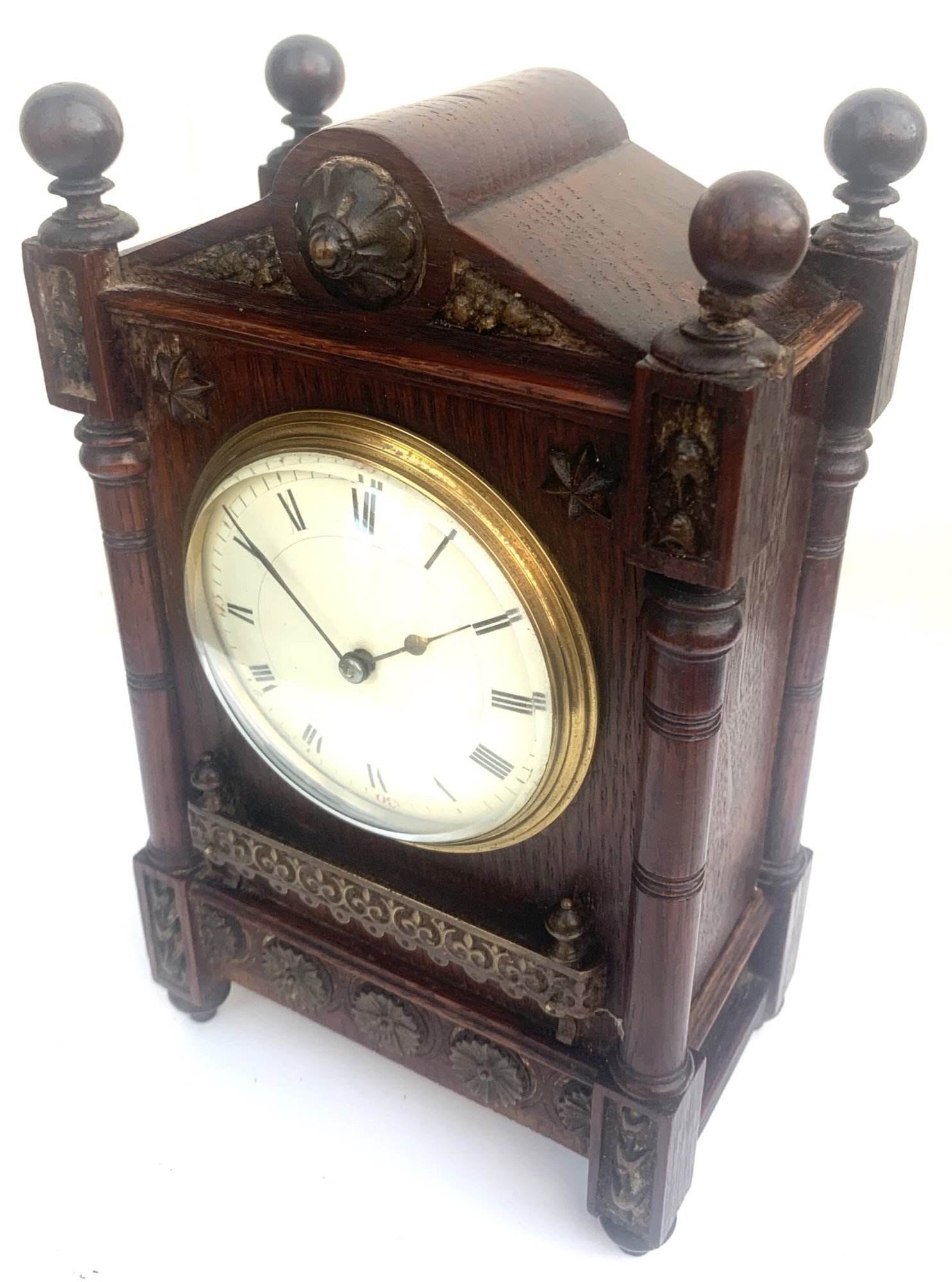 Oak Timepiece Mantel Clock