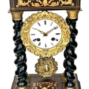 French Empire Portico Clock