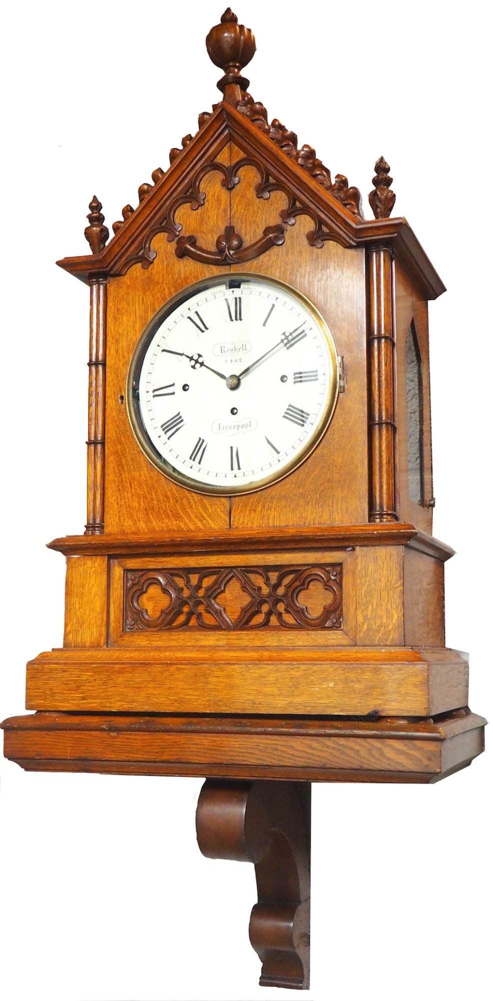 Antique Musical Westminster Chime Bracket Clock 8 Bell Triple Fusee Roskell Liverpool - Image 5