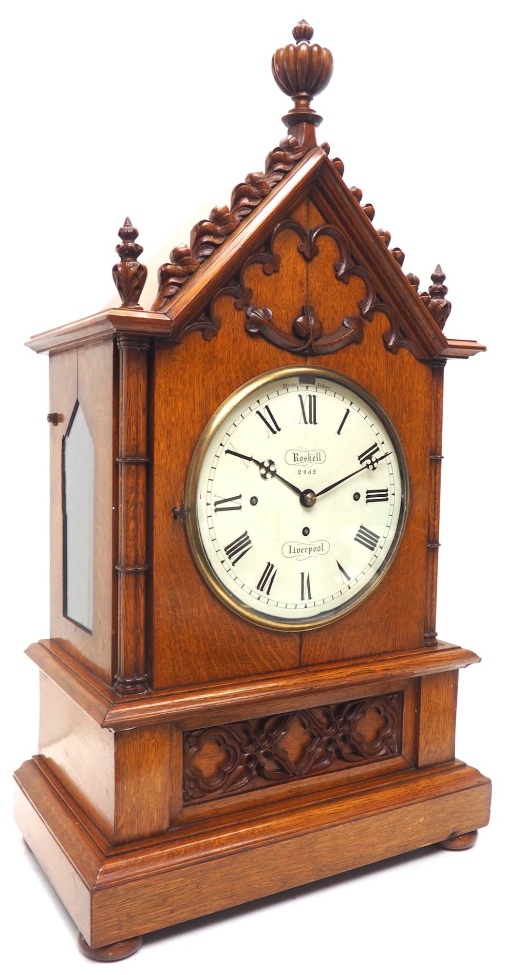 Antique Musical Westminster Chime Bracket Clock 8 Bell Triple Fusee Roskell Liverpool - Image 3