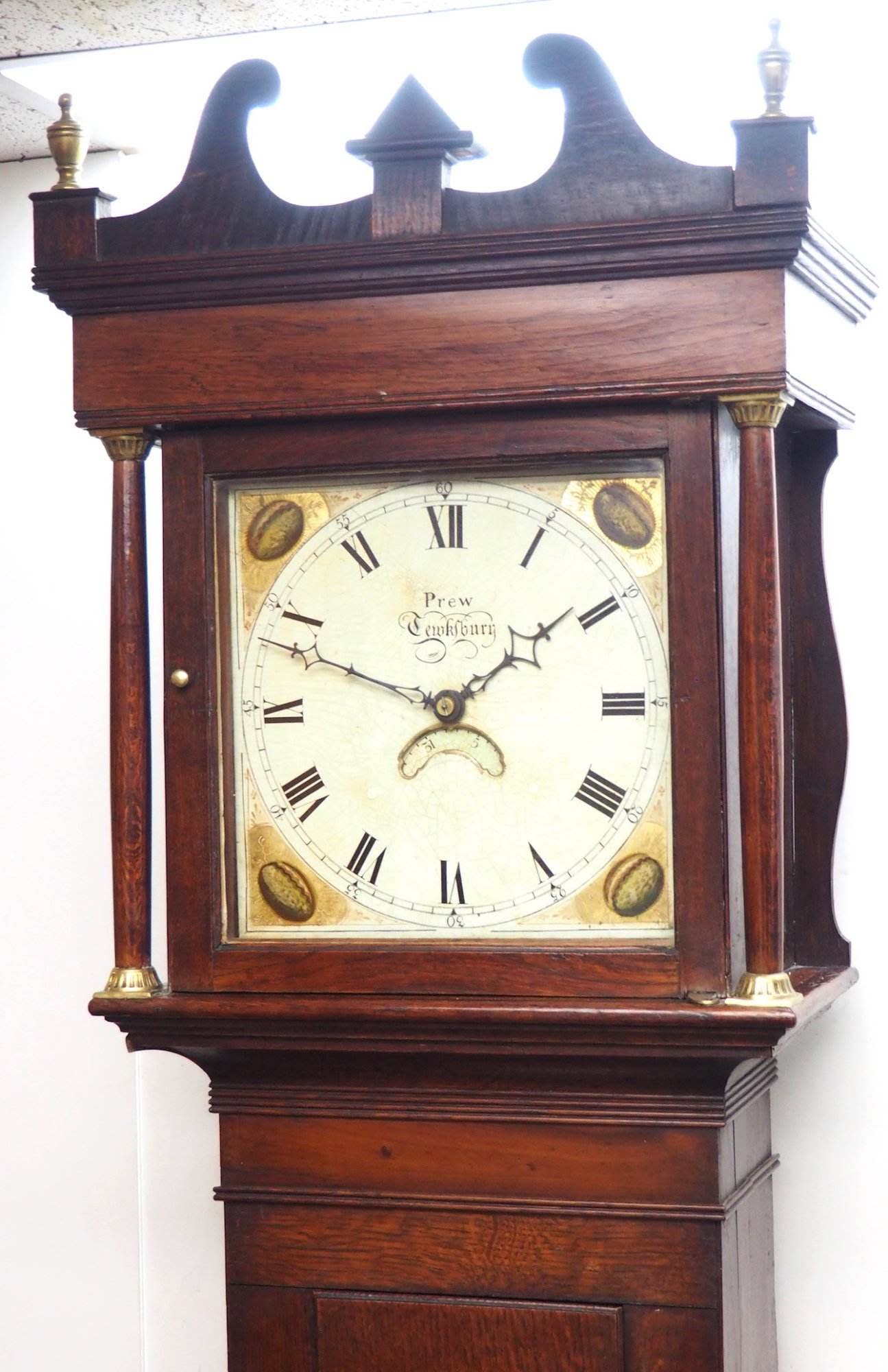 Gloucestershire Grandfather Clock Painted Dial C1820