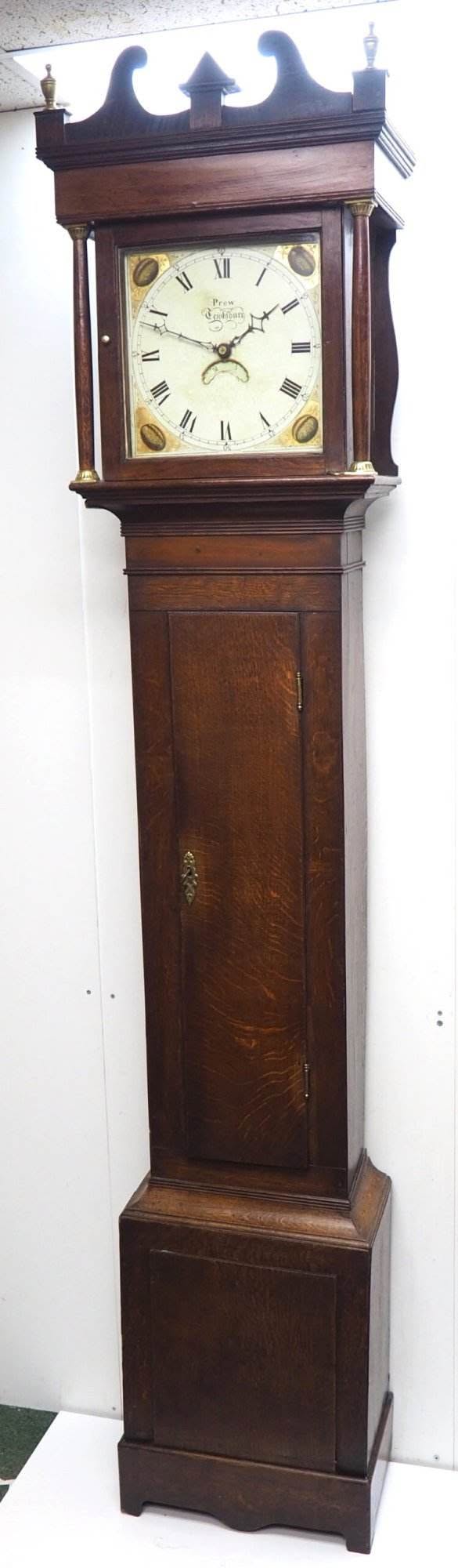 19THC Longcase Clock Fine English Oak