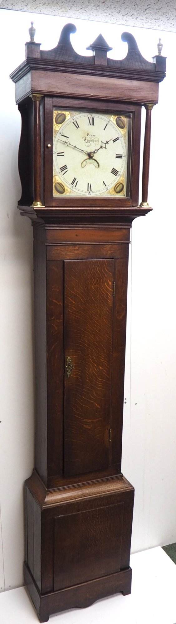 19THC Longcase Clock Fine English Oak