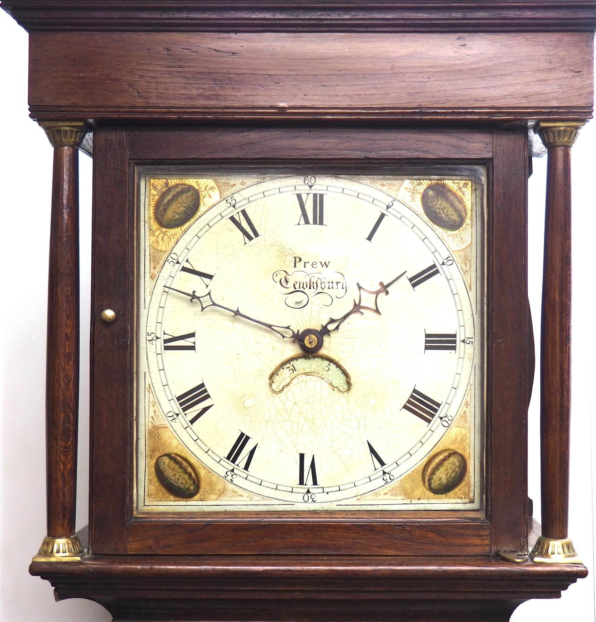 Gloucestershire Grandfather Clock Painted Dial C1820