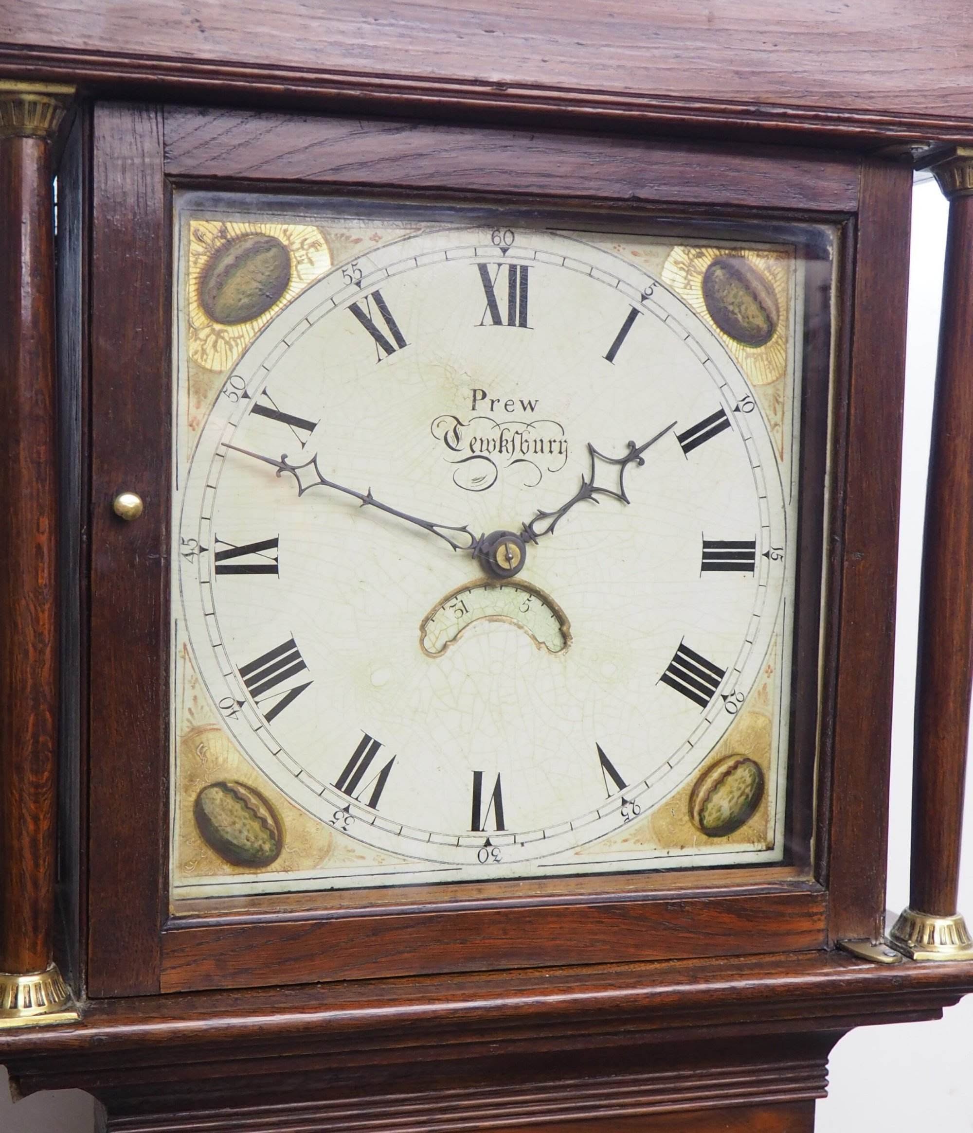 19THC Longcase Clock Fine English Oak