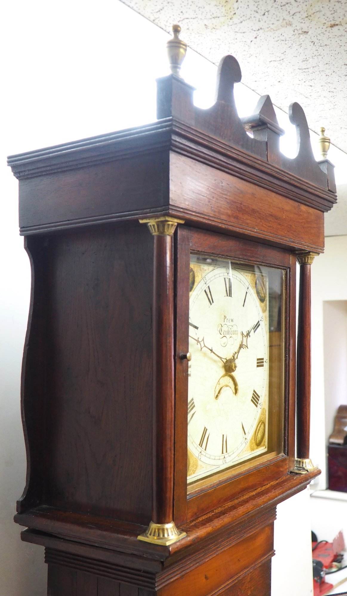Gloucestershire Grandfather Clock Painted Dial C1820