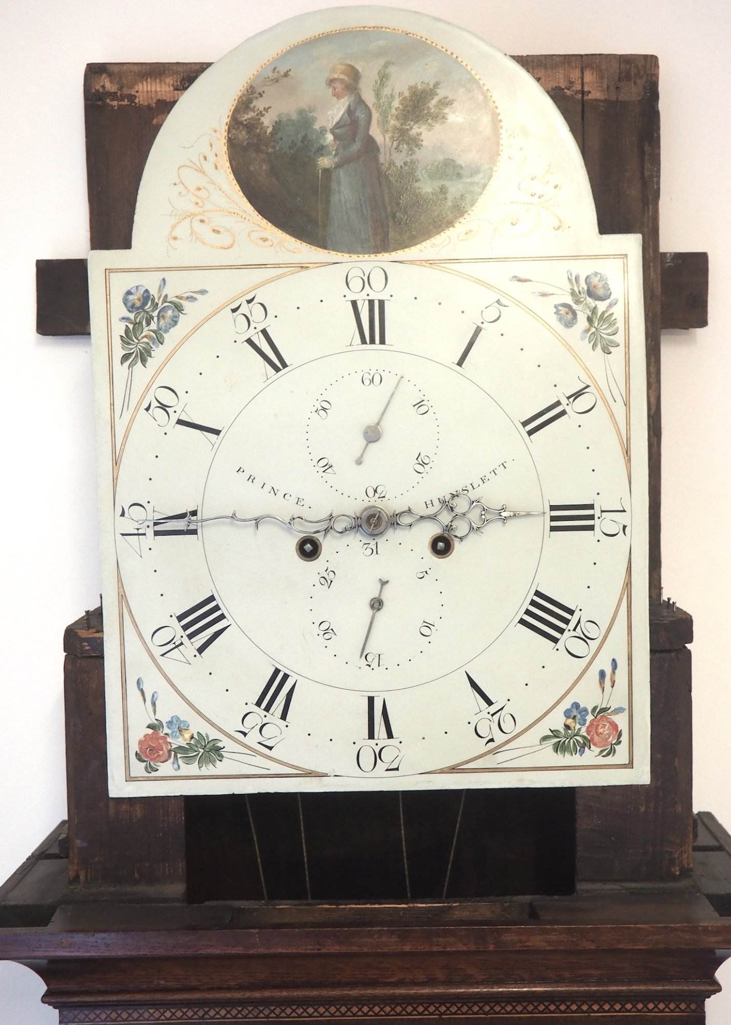Fine English Longcase Clock Prince Hunslett 8-Day Striking Grandfather Clock Solid Mahogany & Oak Case - Image 5