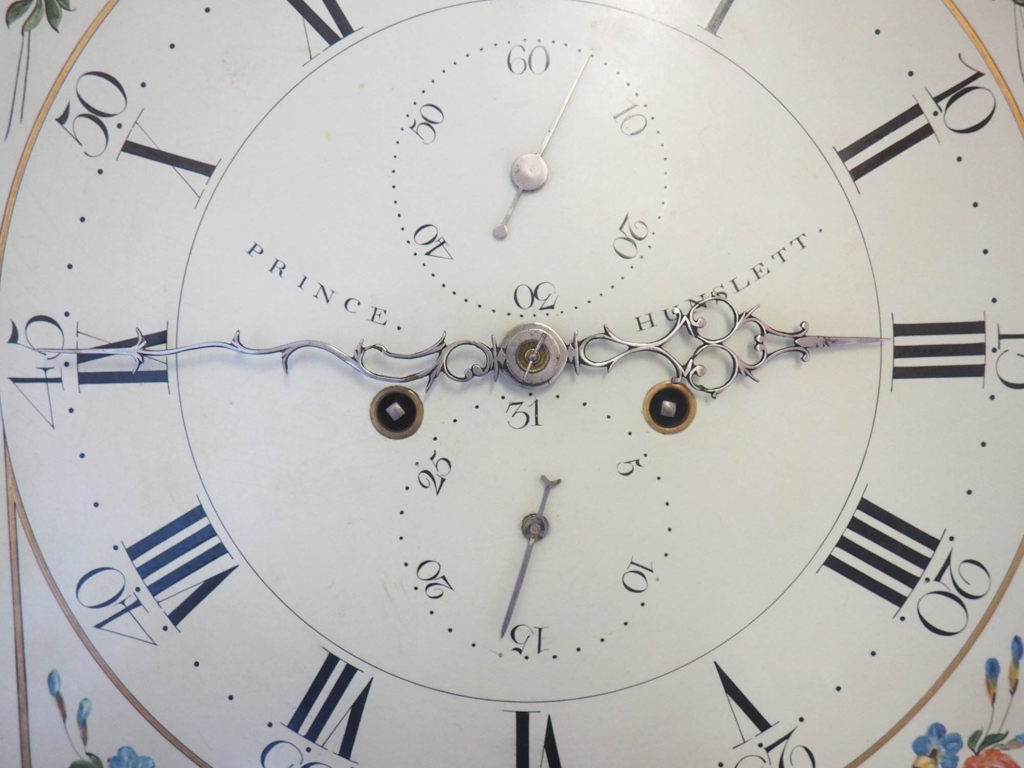 Fine English Longcase Clock Prince Hunslett 8-Day Striking Grandfather Clock Solid Mahogany & Oak Case - Image 4