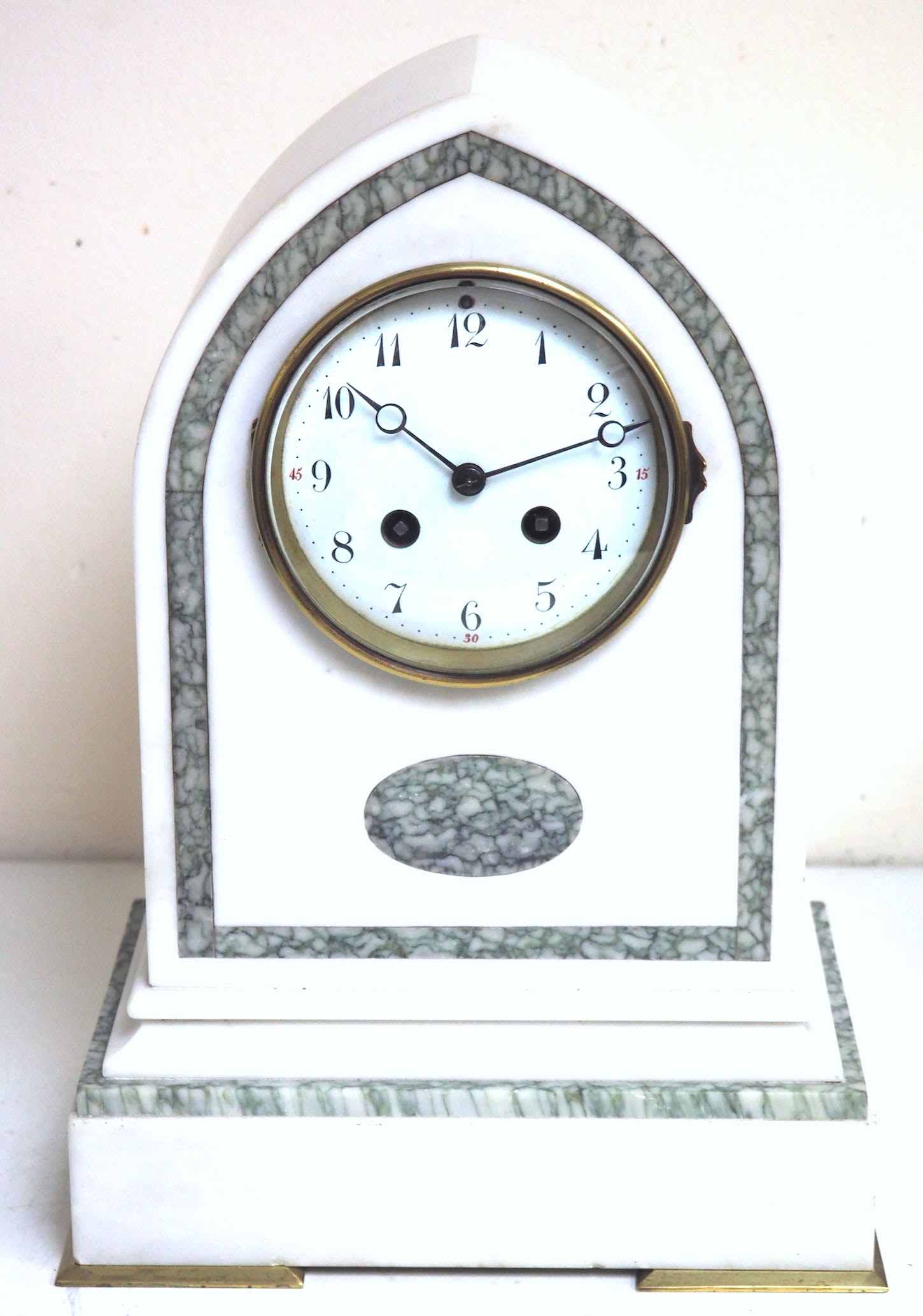 White Marble Mantel Clock