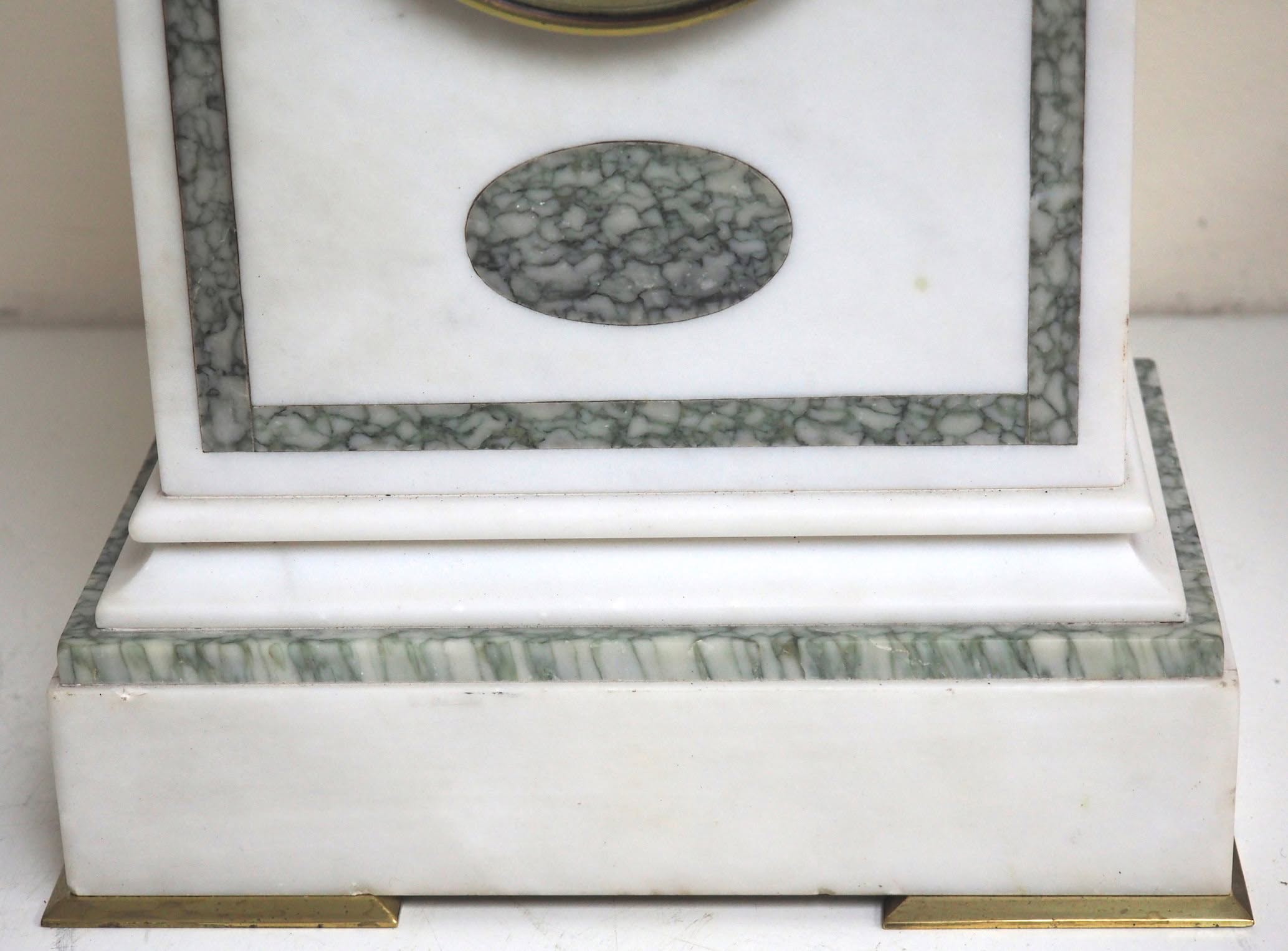 White Marble Mantel Clock