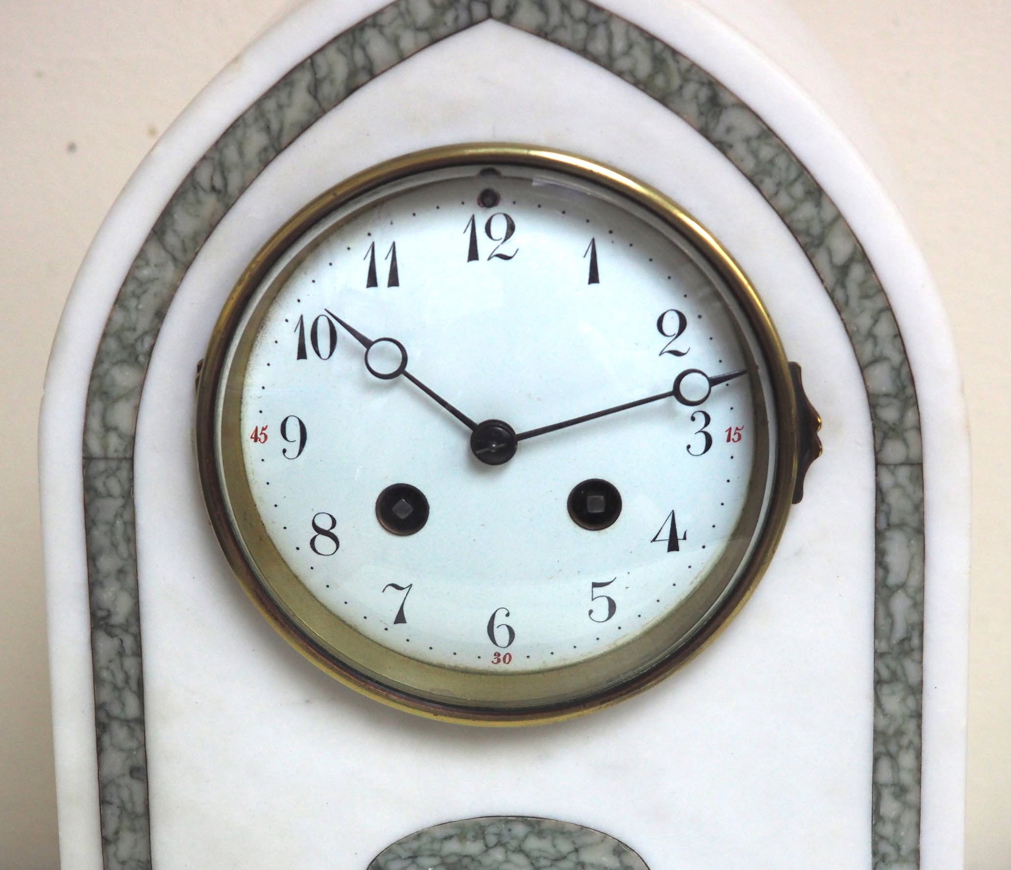 White Marble Mantel Clock