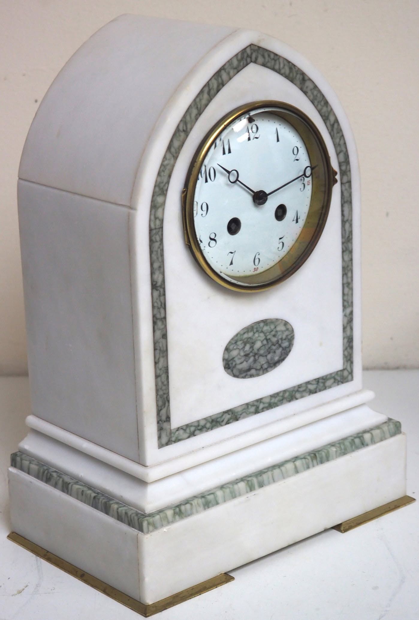 White Marble Mantel Clock