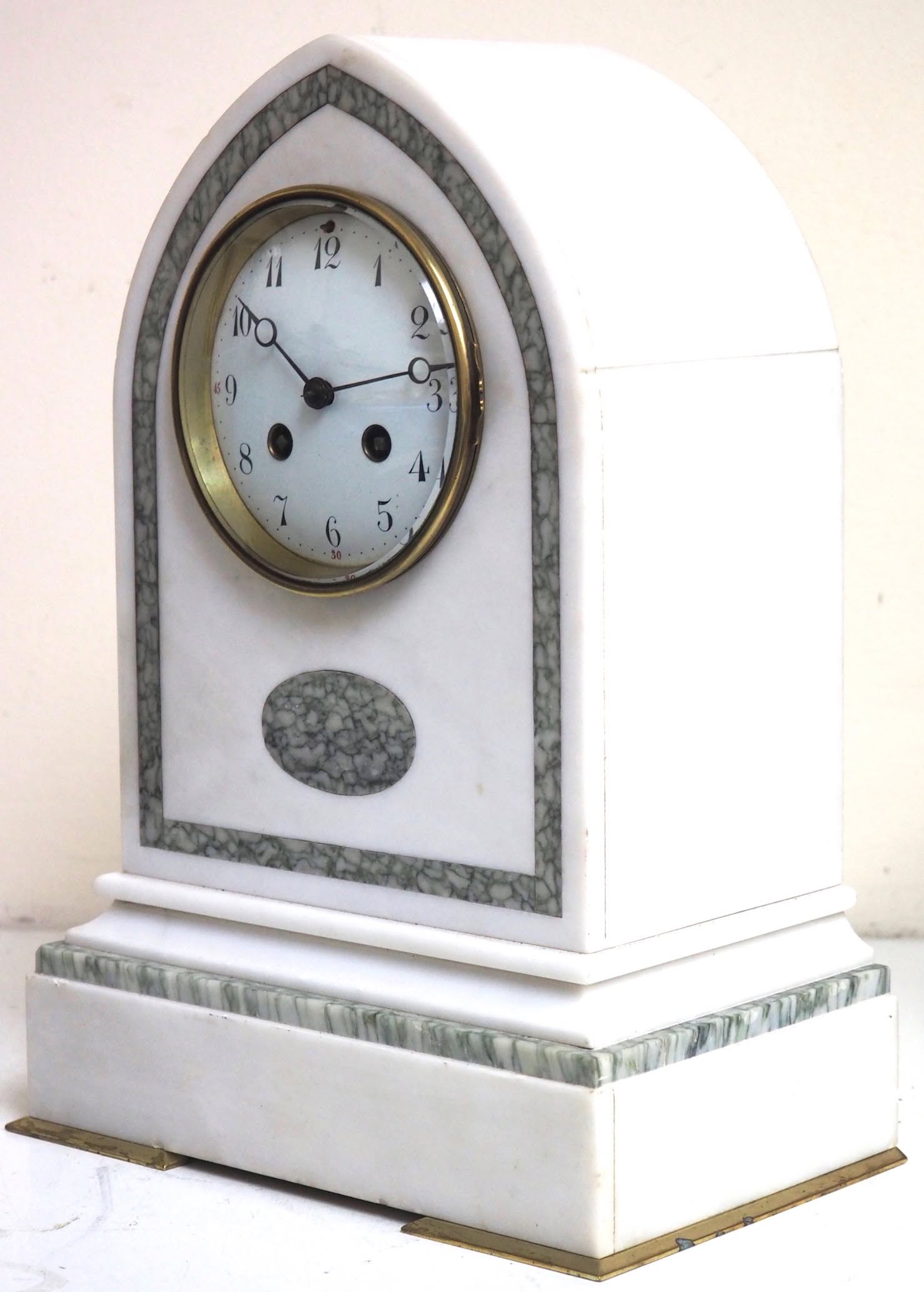 White Marble Mantel Clock